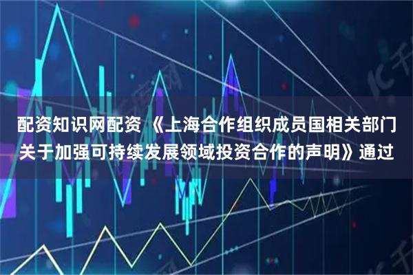 配资知识网配资 《上海合作组织成员国相关部门关于加强可持续发展领域投资合作的声明》通过