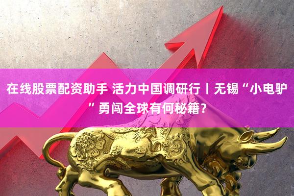 在线股票配资助手 活力中国调研行丨无锡“小电驴”勇闯全球有何秘籍？